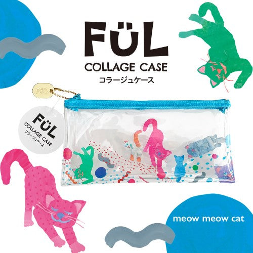 Kyoei Plastic Clear Case FUL Collage Case 06 Clear Case with Design Cat F-CC-06