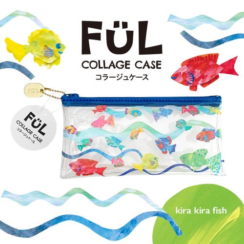 Kyoei Plastic Clear Case FUL Collage Case 07 Clear Case with Design Fish F-CC-07