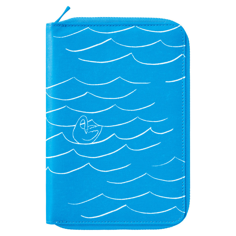 King Jim Note Cover HITOTOKI NOTE Comic Size Round Zip Type Swan HN-CF02