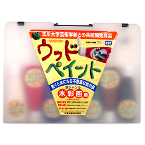 Hokusei Pencil Paint Wood Paint 7 Colors PP Hand Case Set 33750