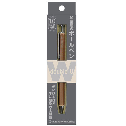 Hokusei Pencil Ballpoint Pen Pencil Shop Ballpoint Pen W 1.0mm Wood Grain 41001