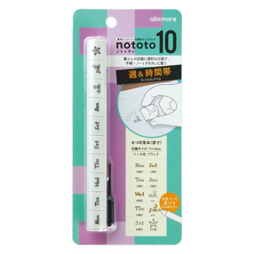 Shachihata Penetration Mark nototo10 Week & Time PEL-TC6/H