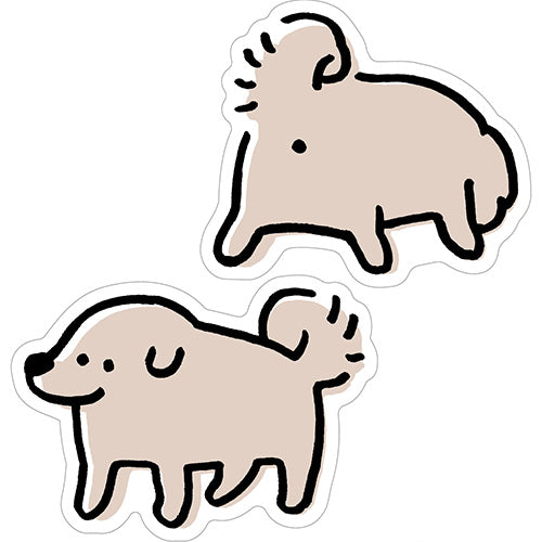 El Commune Seal 미니 미니 다이 컷 스티커 Minimini Dog STC-014
