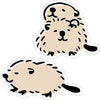 El Commune Seal Mini Mini Die Cut Sticker Minimini Beaver STC-016