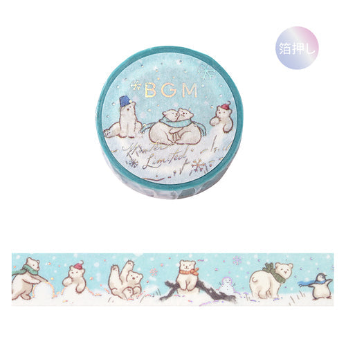 BGM Masking Tape Winter Limited 15mm x 5m Bear BM-SPLW035