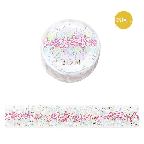 BGM Masking Tape Flower Line 15mm x 5m Flower Line BM-LGCA125