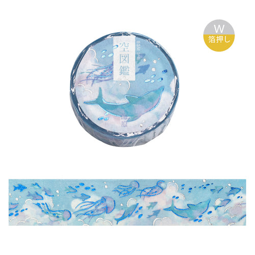 BGM Masking Tape Sky Encyclopedia/Ocean 20mm x 5m Sky Encyclopedia/Ocean BM-SDWG005