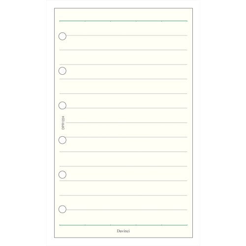 Reimei Notebook Refill Da Vinci Refill Horizontal Lined Notebook (8mm) Pocket Size Pocket Size Horizontal Ruled DPR1224