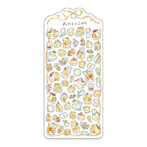 마인드파 씰 Watashi Tokobito 스티커 Beige 82077