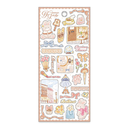 Mind Wave Seal Fluffy Girly Sticker Odekake 82105
