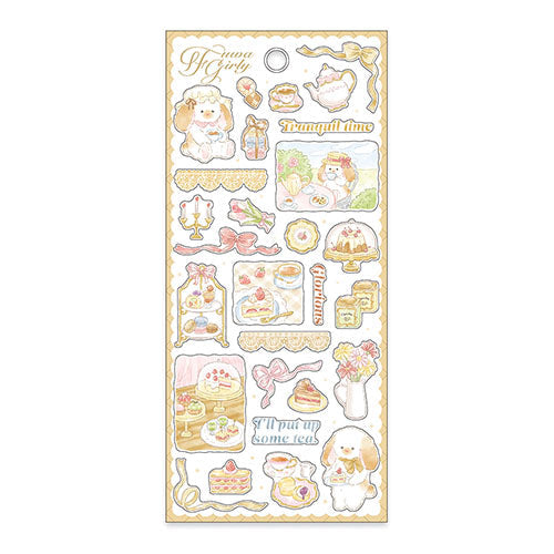 Mind Wave Sticker Fuzzy Girly Sticker Tea Time 82107