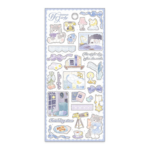 Mind Wave Seal Fluffy Girly Sticker Yofukashi 82108