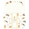 Furukawa Shiko Letter 세트, 스탬프 편지, 8 조각의 문구, 4 개의 봉투, 고양이 및 종 LLH6