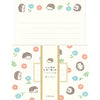 Furukawa Shiko Letter 세트, 스탬프 편지, 8 개 편지지, 4 개의 봉투, 고슴도치 및 꽃 llh7
