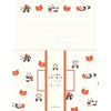 Furukawa Shiko Letter 세트, 스탬프 편지, 8 개 편지지, 4 개의 봉투, 팬더 및 북 LLH8