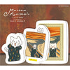 Furukawa Shiko Die-Cut Mini Letter Die-Cut Letter 세트 6 조각 문 편지지 3 조각 Nyanku 's Cry O-3405