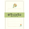 Furukawa Shiko Letter Set, Soebumi Paper, 30 조각의 문구, 5 개의 봉투, 오렌지 부케, LS565