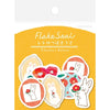 Furukawa Shiko Washi Flake 스티커, 와시 플레이크 스티커, 5 개의 패턴, 각각 4 장, 총 20 장, 레트로 츠바키 토끼 QSA256