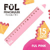 kyoei 플라스틱 아크릴 통치자 풀필 통치자 풀 핑크 15cm 규모의 눈금자 핑크 F-PR-15-01