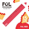 kyoei 플라스틱 아크릴 통치자 풀필 통치자 풀 레드 15cm 규모의 통치자 레드 F-PR-15-02
