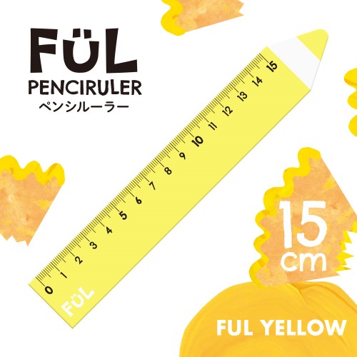kyoei 플라스틱 아크릴 통치자 풀필 통치자 풀 옐로우 15cm 규모의 눈금자 옐로우 F-PR-15-04