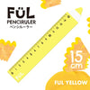 kyoei 플라스틱 아크릴 통치자 풀필 통치자 풀 옐로우 15cm 규모의 눈금자 옐로우 F-PR-15-04