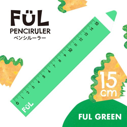 kyoei 플라스틱 아크릴 통치자 풀 연필 통치자 풀 그린 15cm 규모의 통치자 Green F-PR-15-05