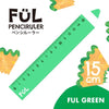 kyoei 플라스틱 아크릴 통치자 풀 연필 통치자 풀 그린 15cm 규모의 통치자 Green F-PR-15-05