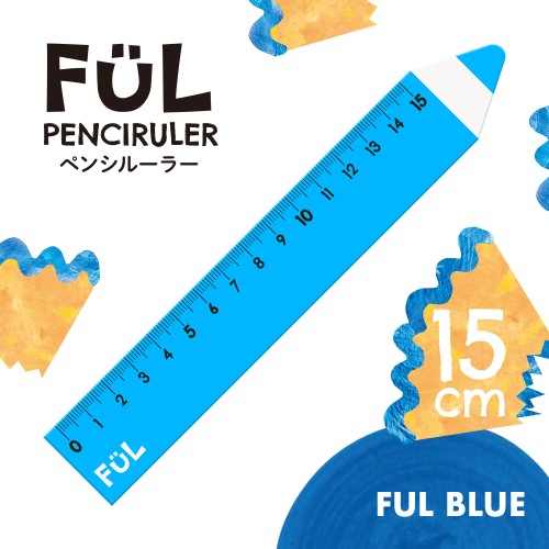 kyoei 플라스틱 아크릴 통치자 풀 연필 통치자 풀 블루 15cm 규모의 눈금자 블루 F-PR-15-07