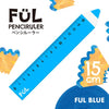 kyoei 플라스틱 아크릴 통치자 풀 연필 통치자 풀 블루 15cm 규모의 눈금자 블루 F-PR-15-07