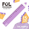 kyoei 플라스틱 아크릴 통치자 풀 연필 통치자 풀 퍼플 15cm 규모의 통치자 보라색 F-PR-15-08