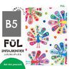kyoei 플라스틱 B5 언더레이 ful shitajkindex peacock b5 index peacock f-si-b5-05가있는 언더 레이