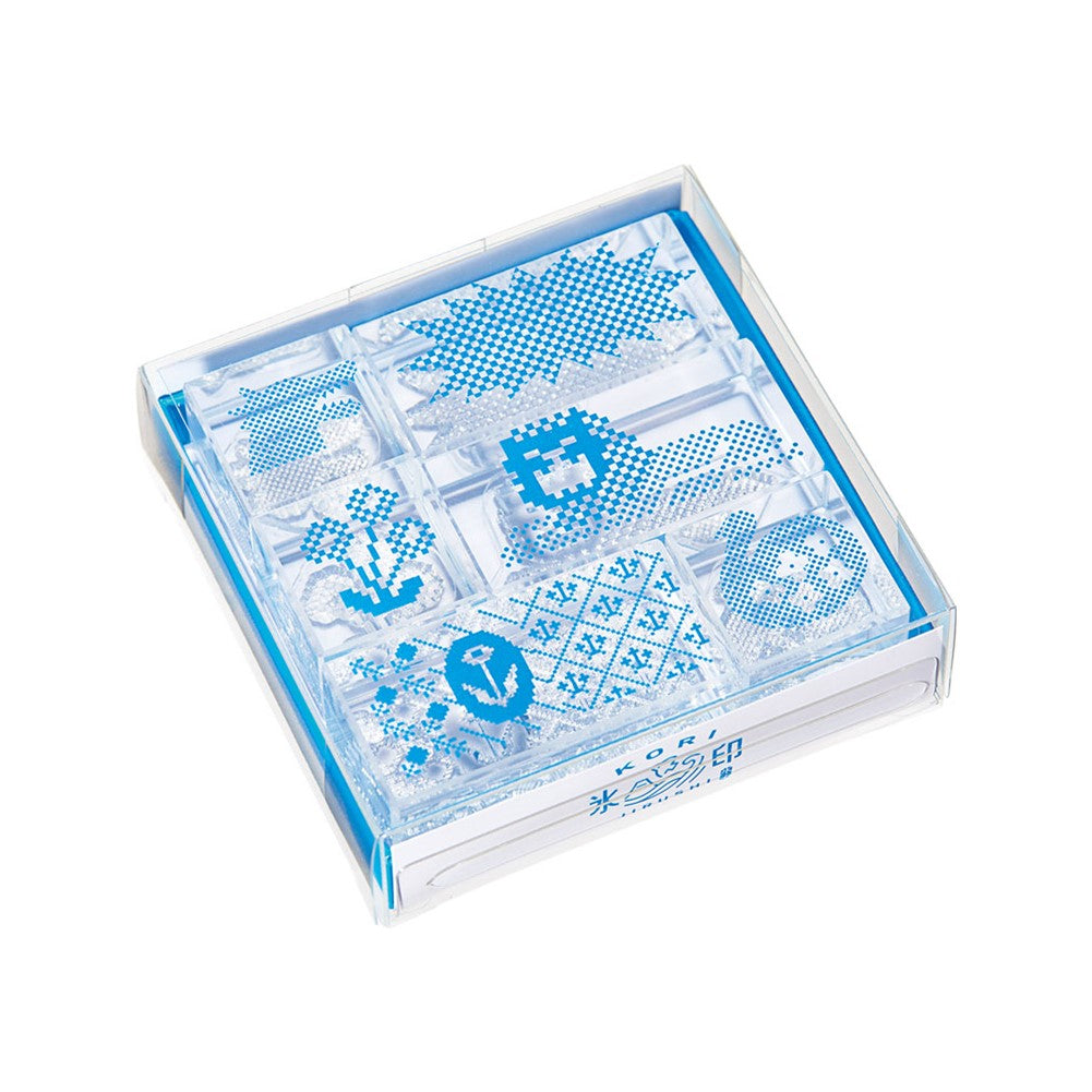 King Jim Stamp HITOTOKI KORIJIRUSHI (Ice Seal) Set of 6 Dot Set CLSS-002