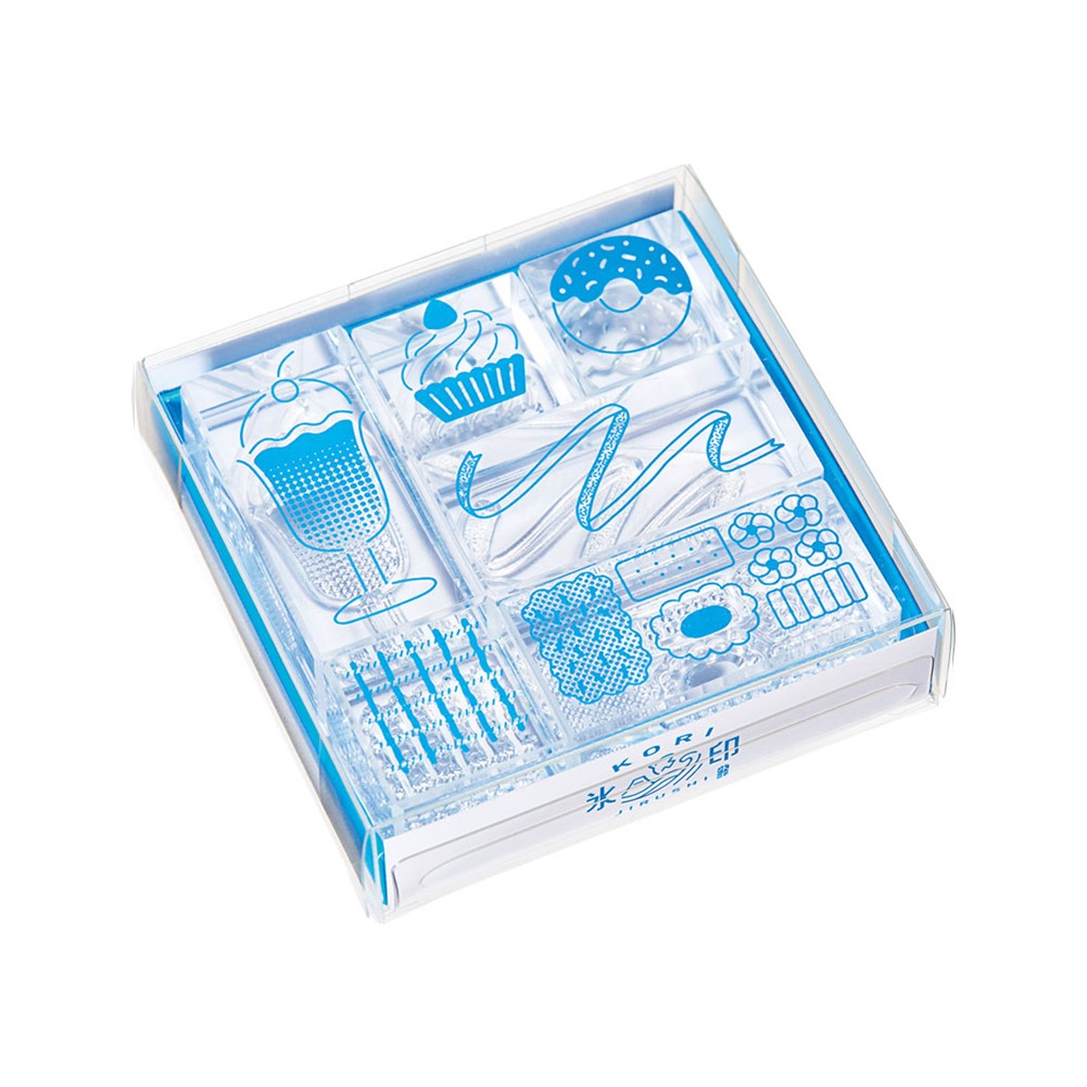 King Jim Stamp HITOTOKI KORIJIRUSHI (Ice Seal) Set of 6 Sweets Set CLSS-004