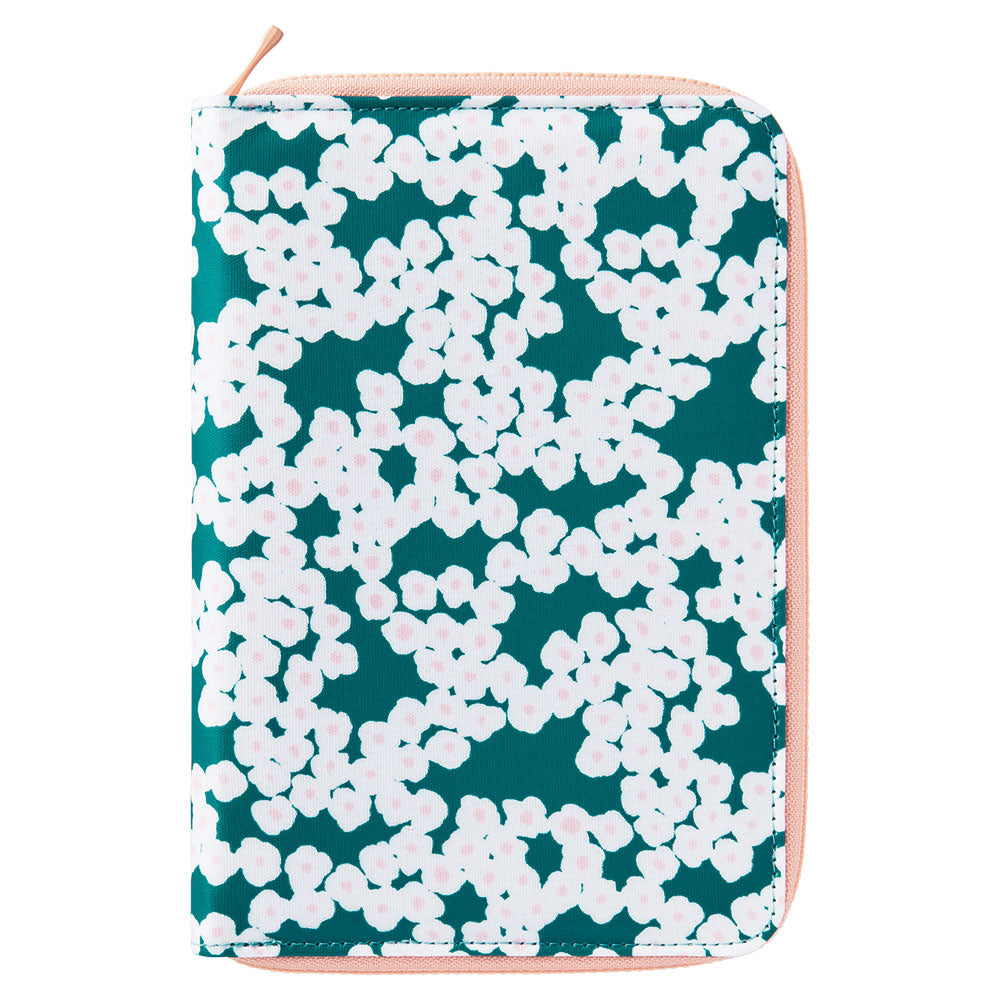 King Jim Note Cover HITOTOKI NOTE Comic Size Round Zip Type Flower HN-CF04