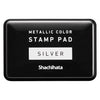 Shachihata Stamp Pad Metallic Color Stamp Pad Silver HPM-2-S