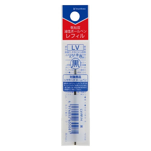 Shachihata Ballpoint Pen Refill Low Viscosity Oil-based Ballpoint Pen Refill LV Black LV-RF/H-K